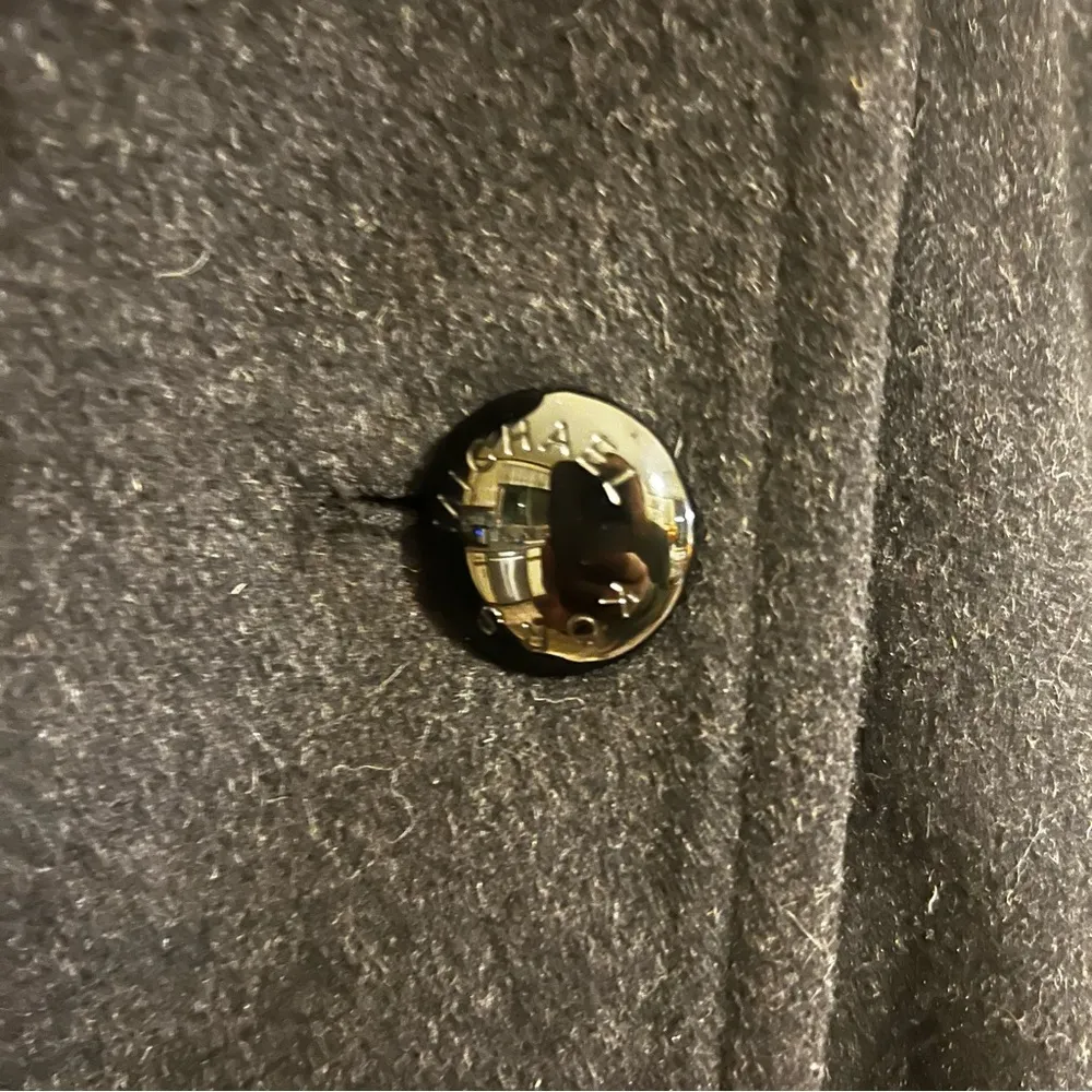 Michael Kors Black/Charcoal Double-Breasted Wool Peacoat size 8 Medium - Image 6