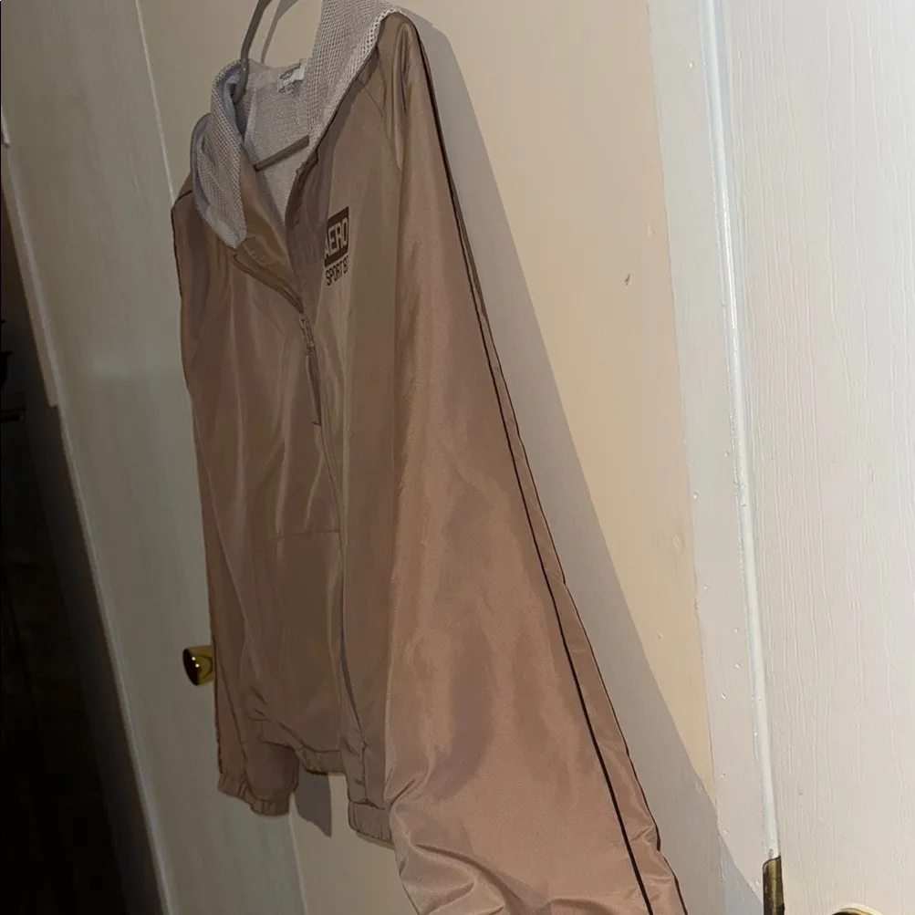 New Aeropostale Brown Bomber Jacket with Zip-Up Design - Image 4