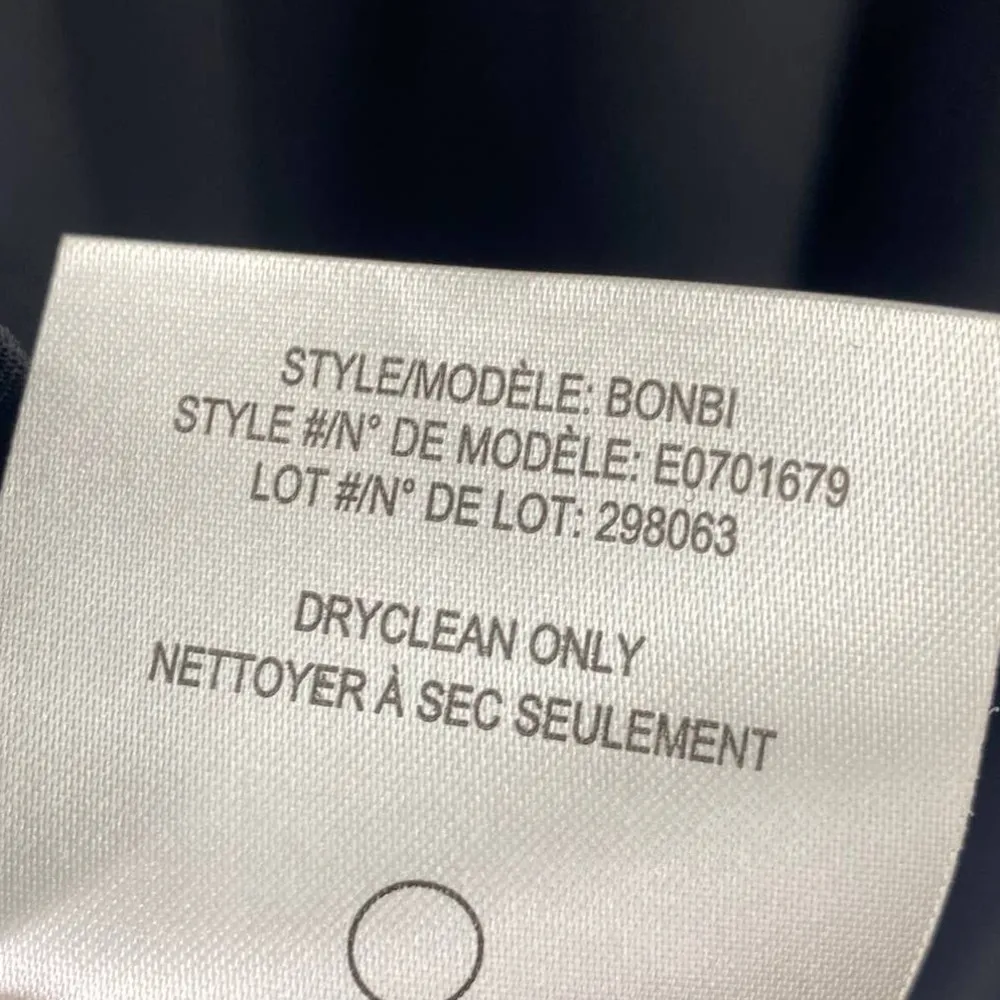 Theory Bonbi Fit & Flare Mini Dress Virgin Wool Stretch Blend Full Zip Black 6 - Image 9