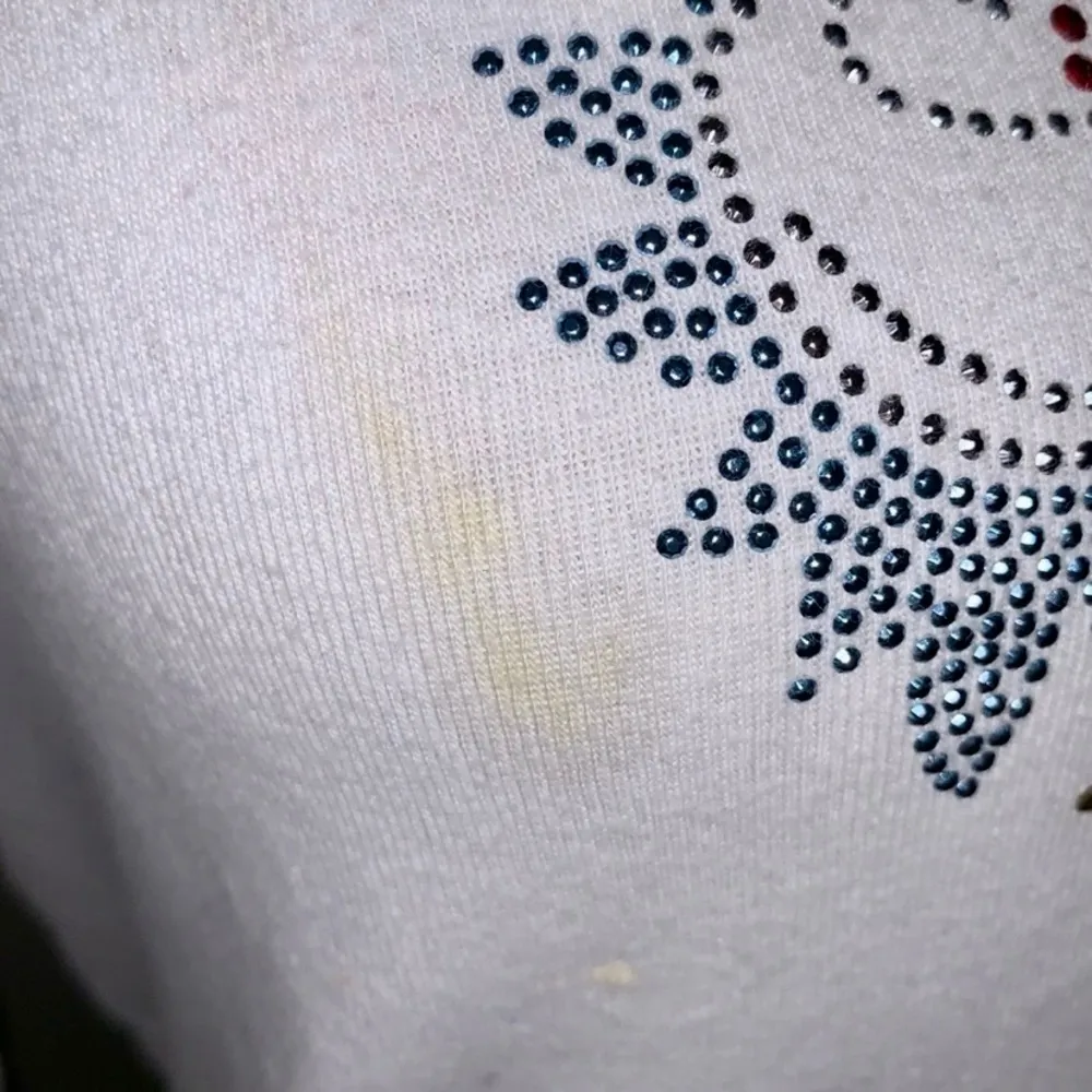 Harley Davidson white sequined heart Smokey mountain Pigeon Ford TN top - Image 4