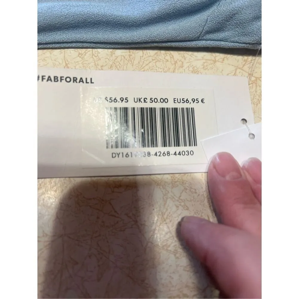 Just fab Powder Blue 3/4 Sleeve Dress Sz M NWT Blue Size M - Image 4