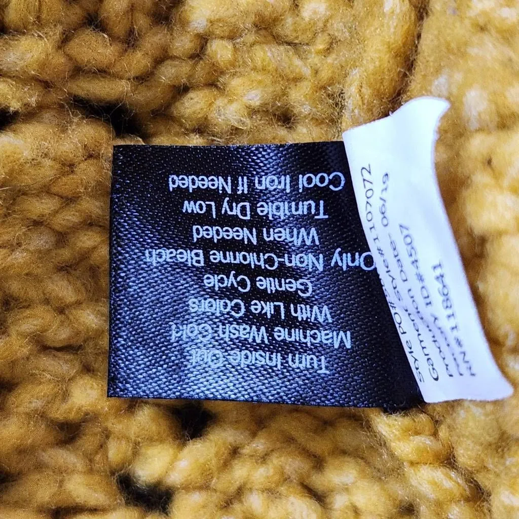 Lane Bryant Mustard Yellow Knit Sweater Size 18/20 Chunky Knit Gold Sweayer - Image 7