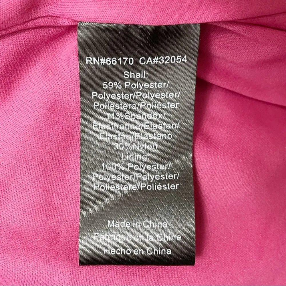 Hutch One Shoulder Asymmetrical Midi Dress Size XL Pink Floral Velvet Burnout - Image 15