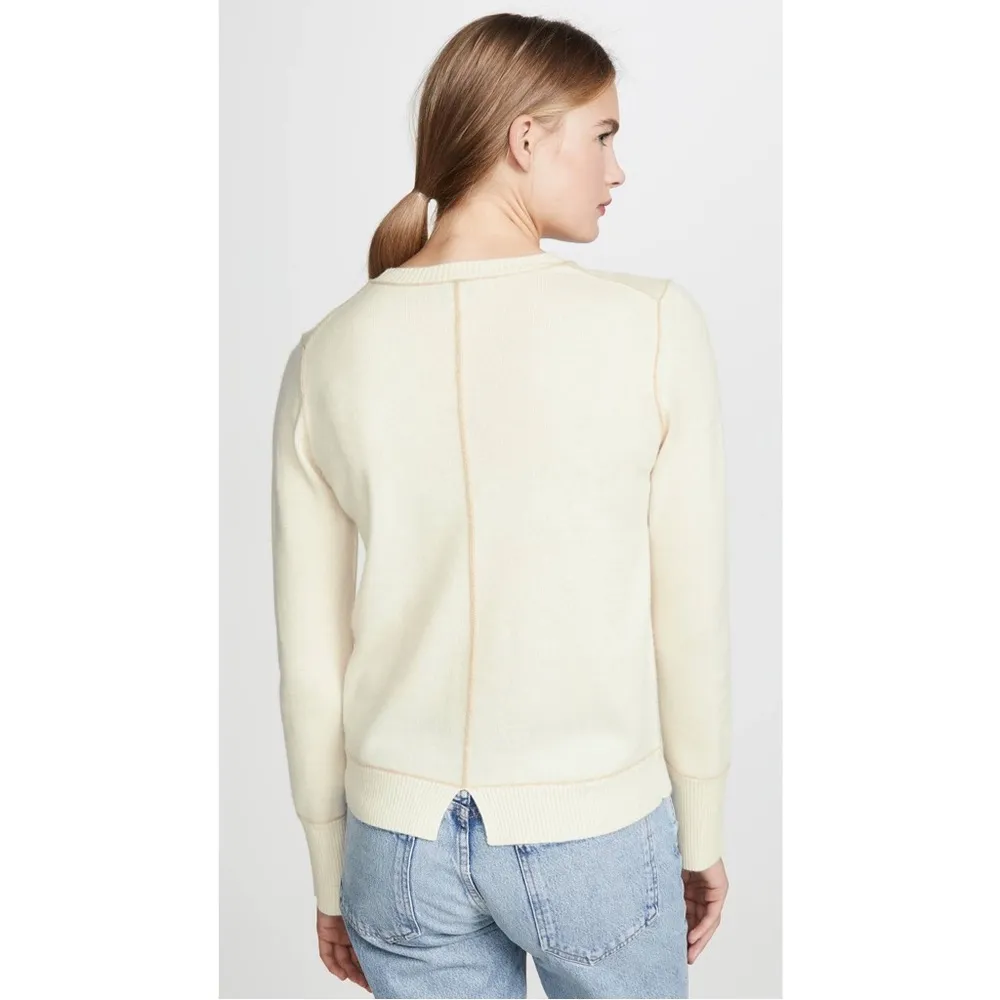Habitual • Sora Sweater merino wool cashmere knit ivory cream soft pullover - Image 12