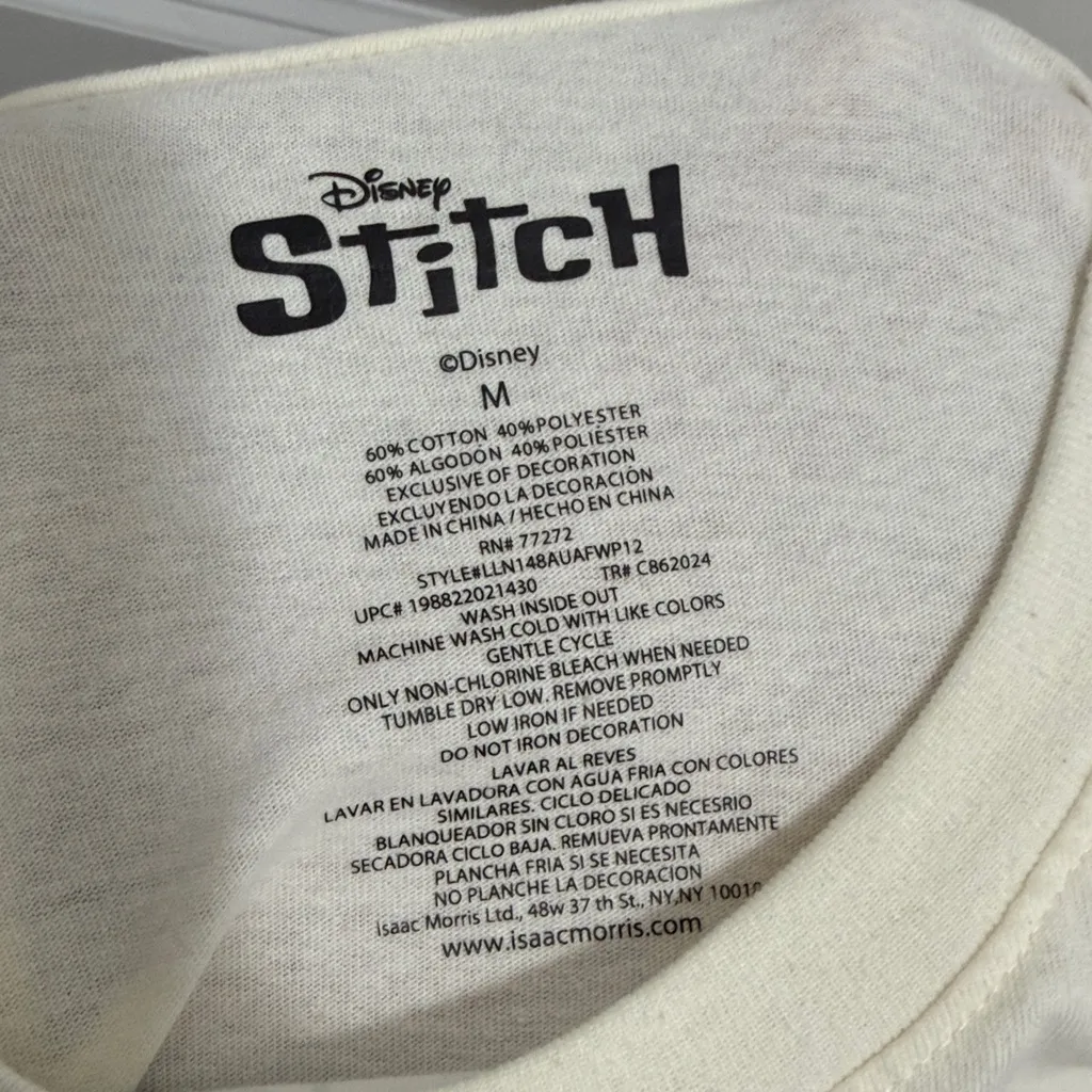 Disney Stitch Feeling Cute Graphic Tee Size M White Size M - Image 6