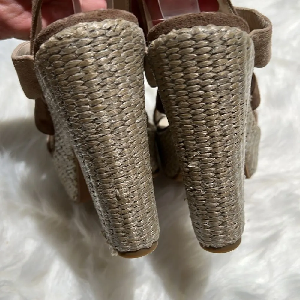 Brunomagli Leopard Calf Fur Platform Heels Size 37/6 - Image 8