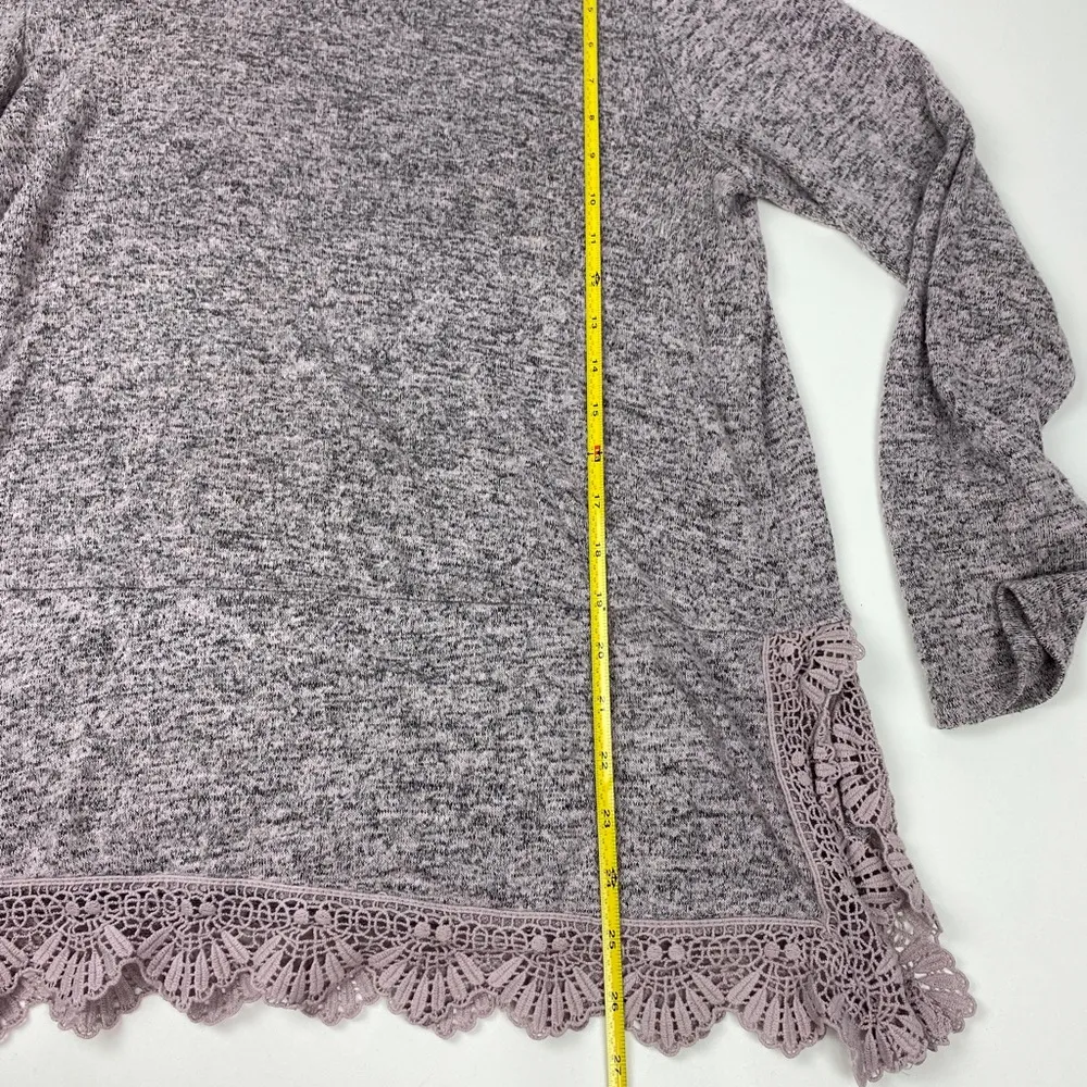 Bobeau Soft Lightweight Pink Gray Sweater Size M - Image 8