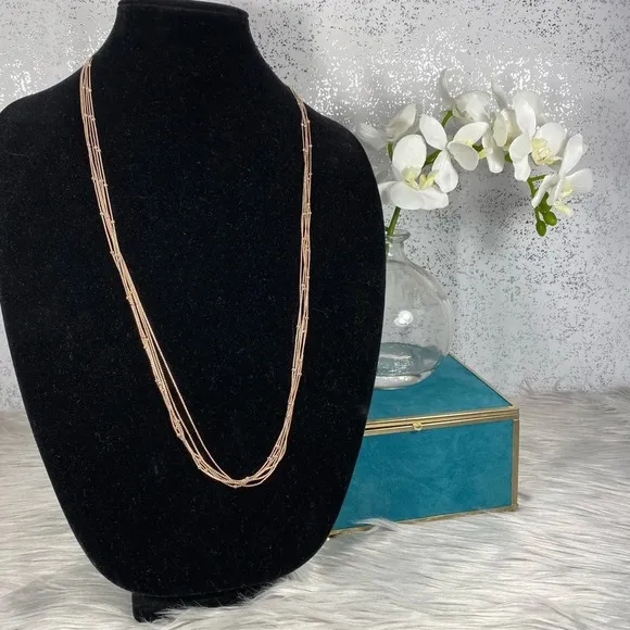 🆕 Metal Brand Long Layered Gold Chain Necklace - Image 2