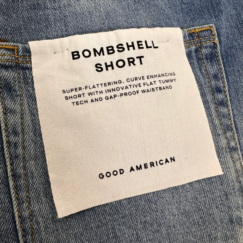 Good American NWT  Bombshell Stretch Denim Shorts Size 8/29 - Image 6