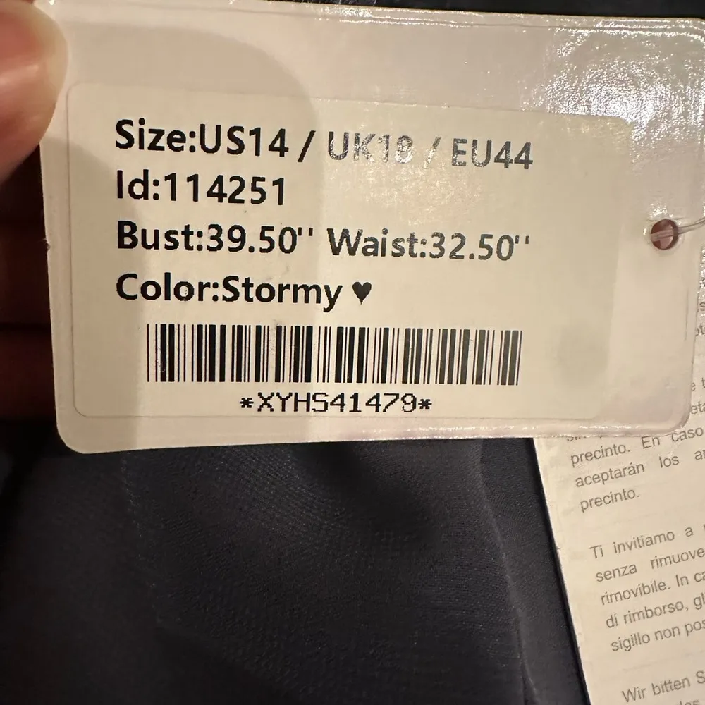 JJ’s House NWT Mauve Lace Stormy Blue Chiffon Draped V Neck Folral Dress Sz 14. - Image 9