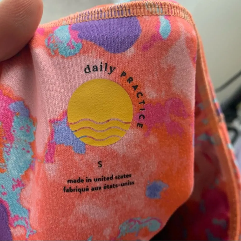 Anthropologie Daily Practice floral high waisted‎ 28 inch leggings size small - Image 7