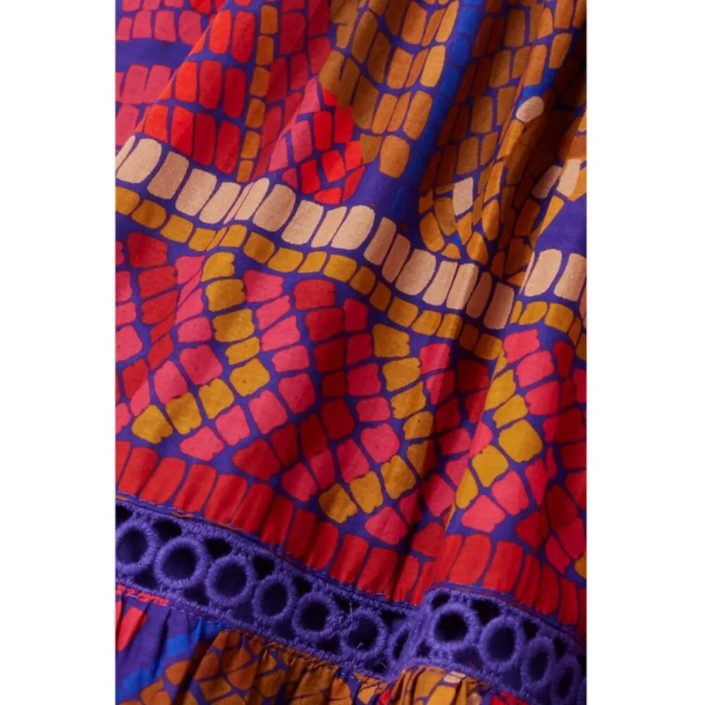 💕FARM RIO💕 Blue Forest Mosaic Sleeveless Maxi Dress ~ Large NWT - Image 10