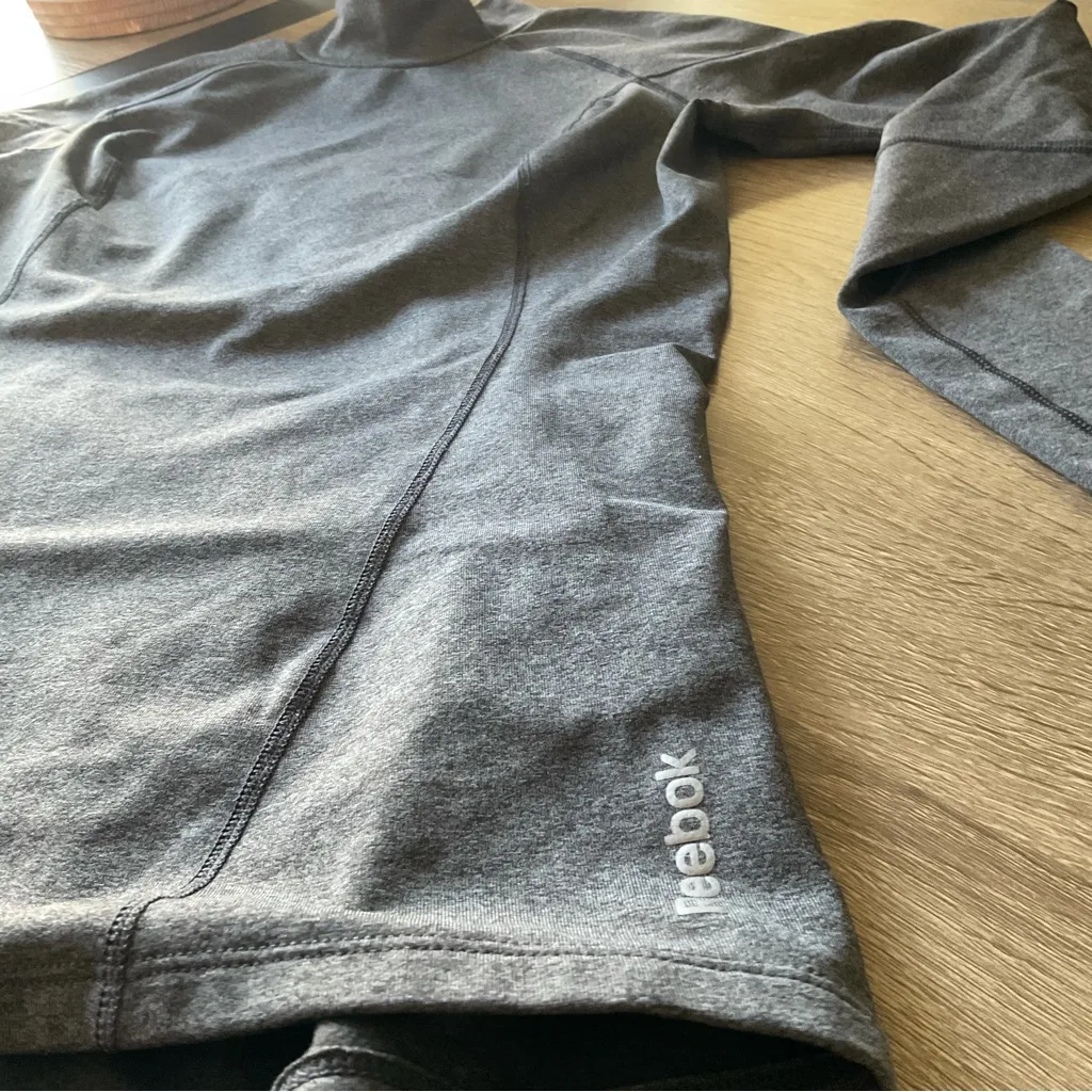 Reebok Womens S Top Long Sleeve Shirt Mock Trutle Neck Collar Stretch Athletic - Image 3