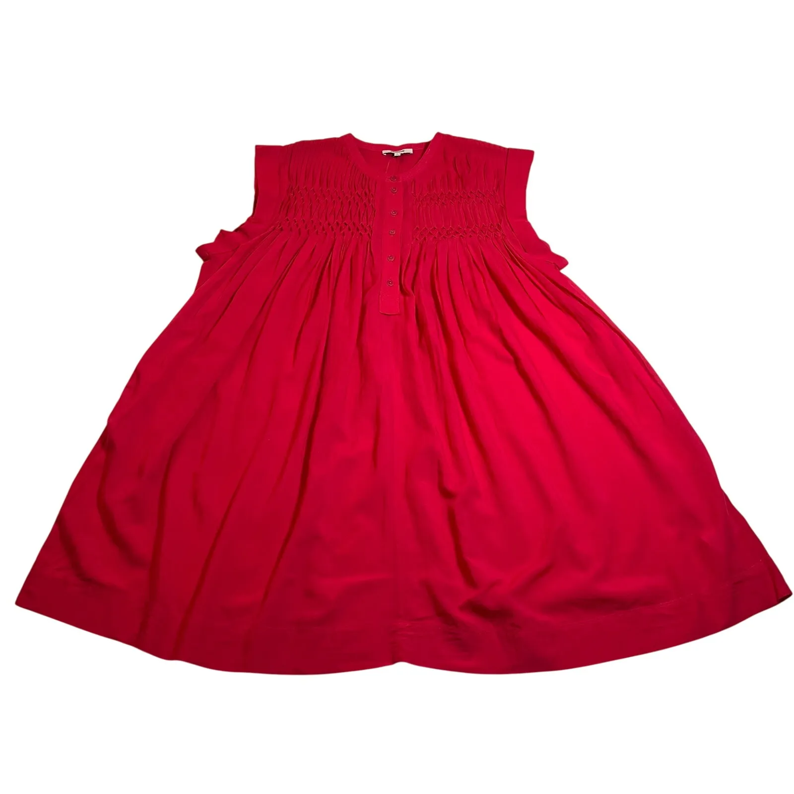 Madewell Embroidered Pleated Mini Dress Size L NEW Cap Sleeve Lightweight Casual - Image 4