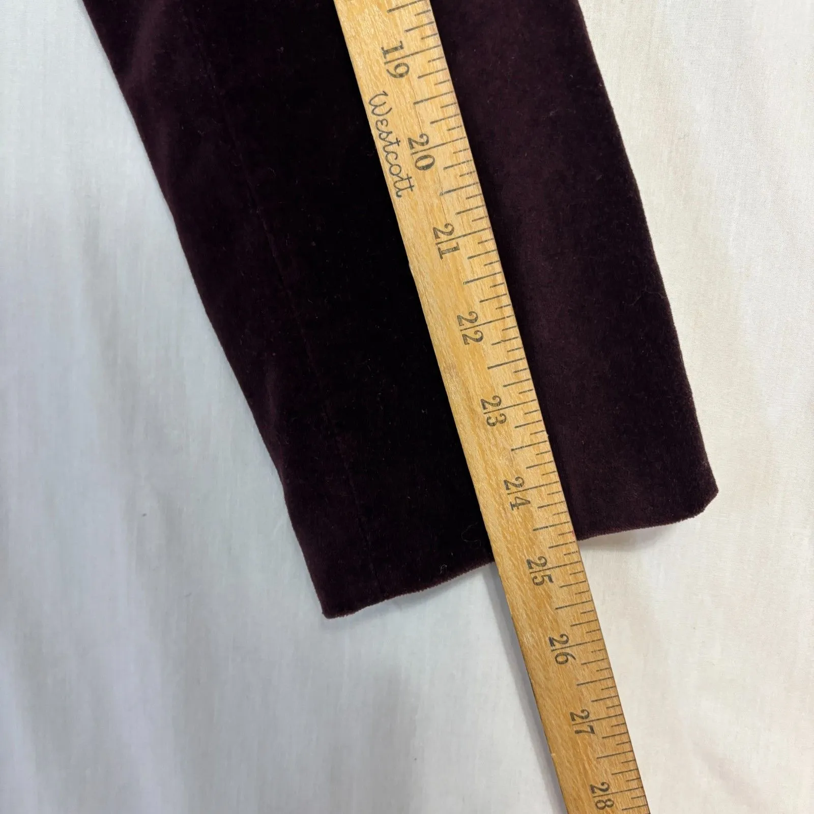 J. Crew Womens Velvet Blazer Dark Purple Wood Button Academia Preppy Career Sz M Size M - Image 11