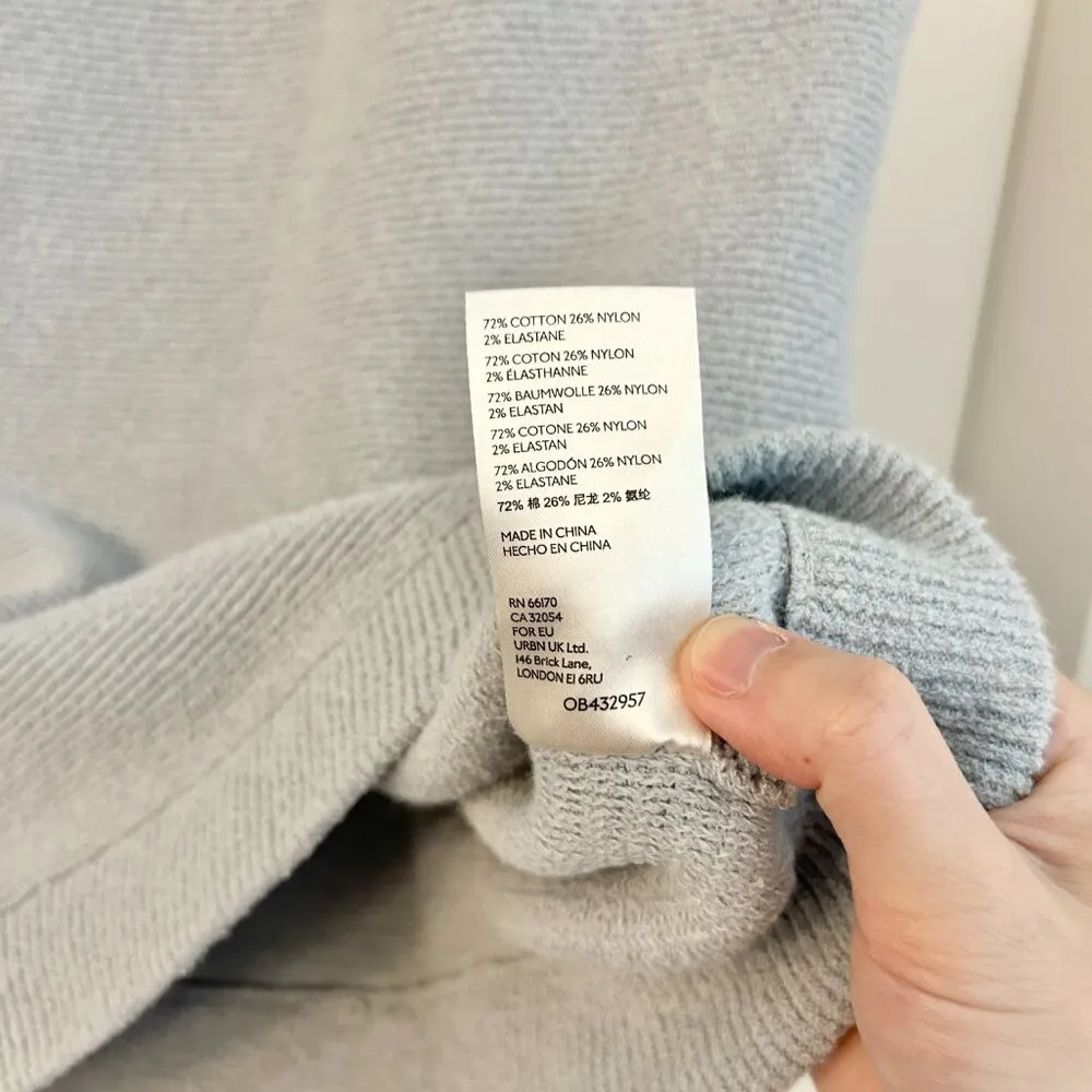 Free People Slouchy Ottoman Tunic Sweater in Powder Blue Size XS - Image 8