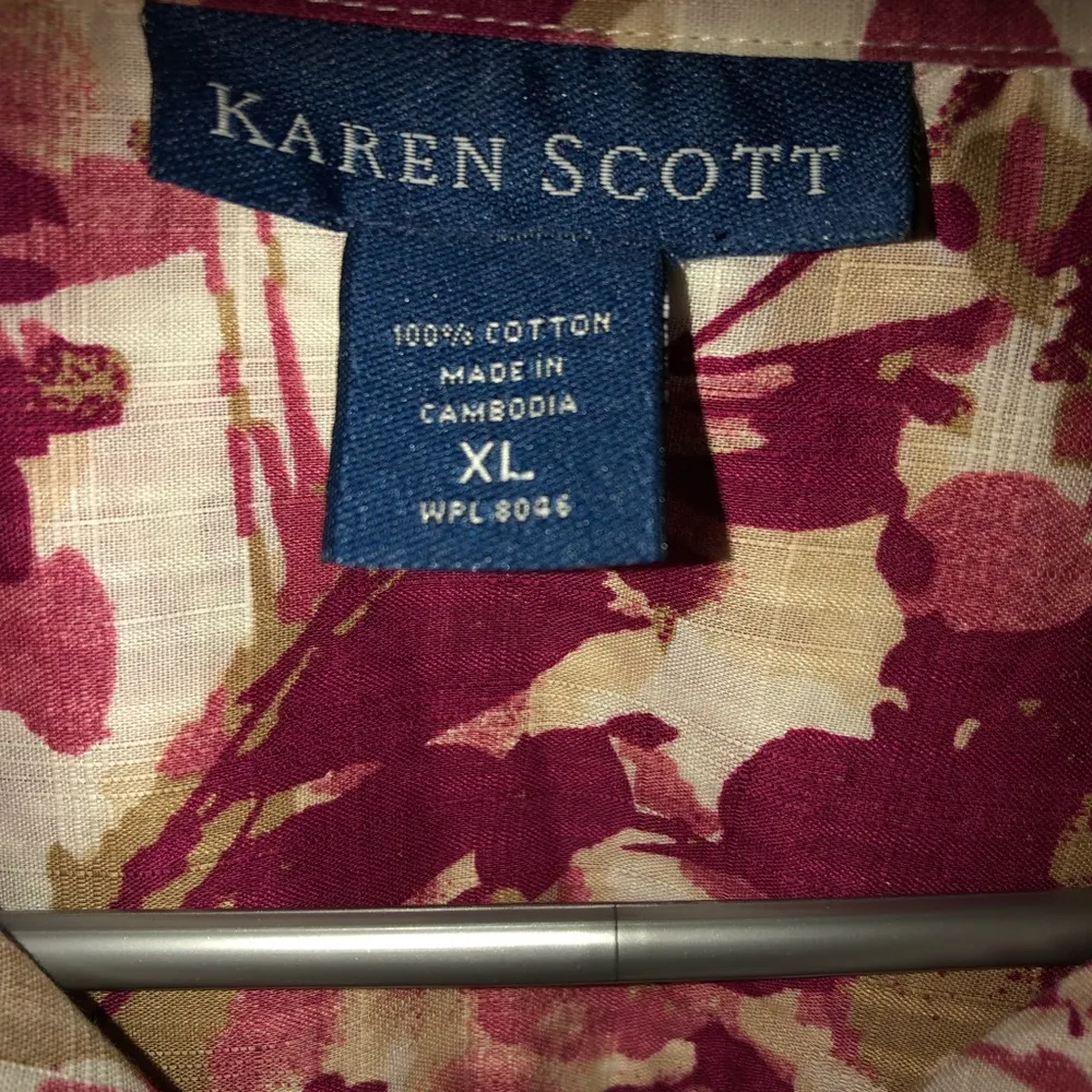 KAREN SCOTT Womens Buttoned Down Shirt 3/4 Sleeves 100% Cotton Tunic Style - Image 5