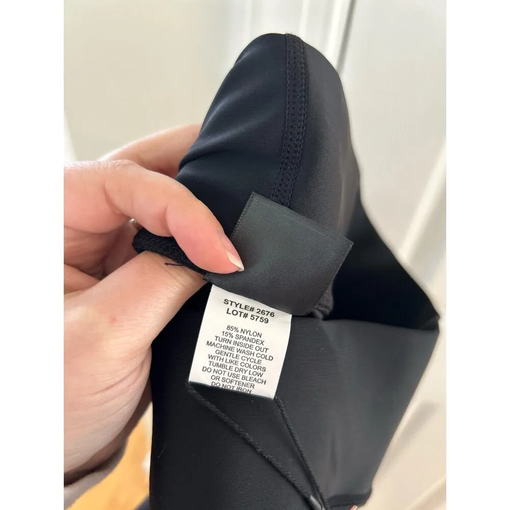 NWT Terez Black Full Length Legging with Hot Pink Ankle Zipper Detail - Image 9