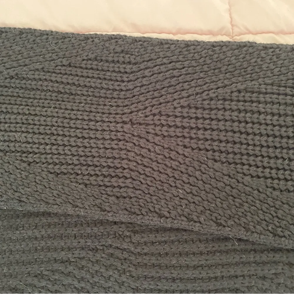 NWT Rebecca Minkoff Traveling Rib black minimalist knit scarf, size 76x10” boho - Image 9