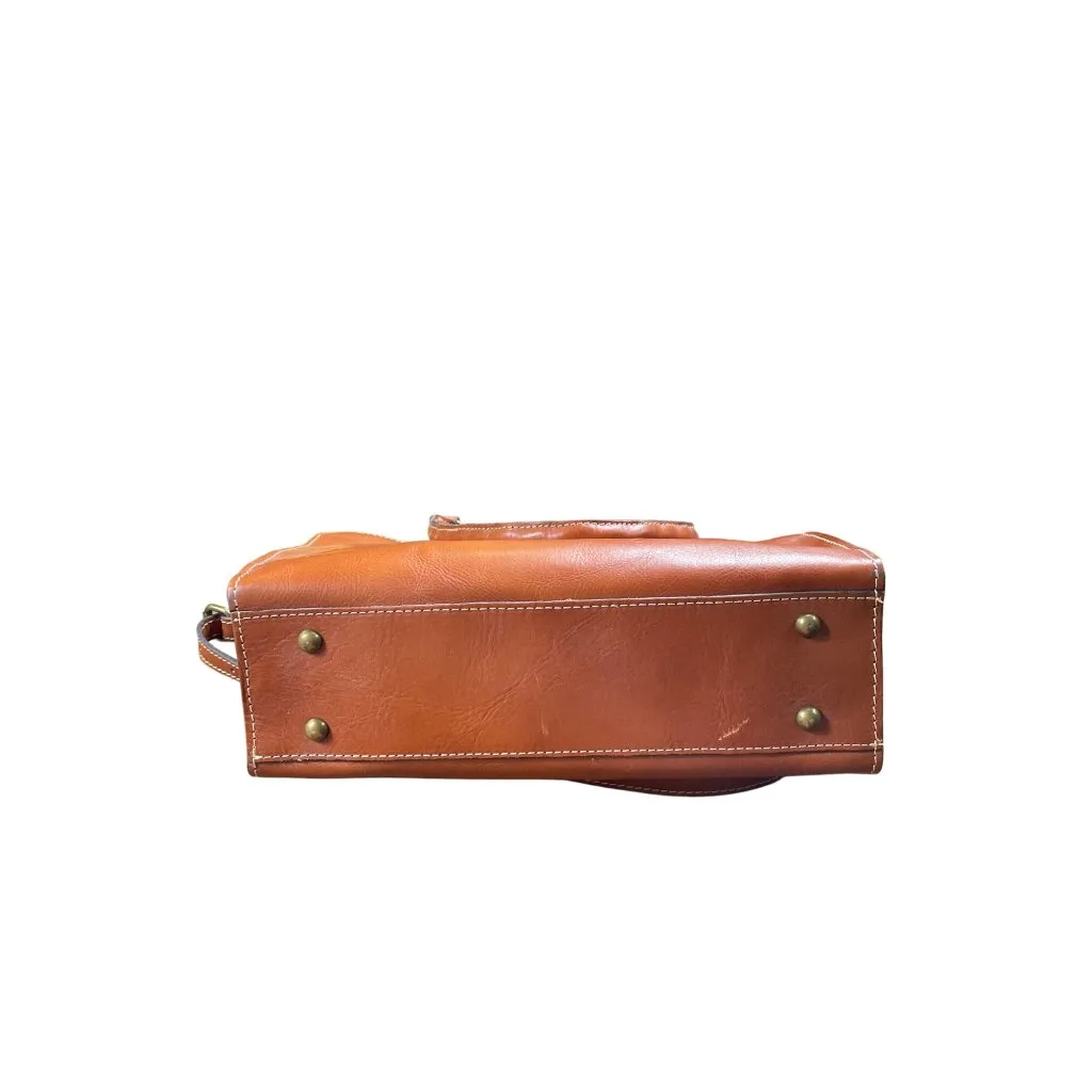 Patricia Nash Womens Brown Italian Leather Handbag Shoulder SKU 8565 - Image 11