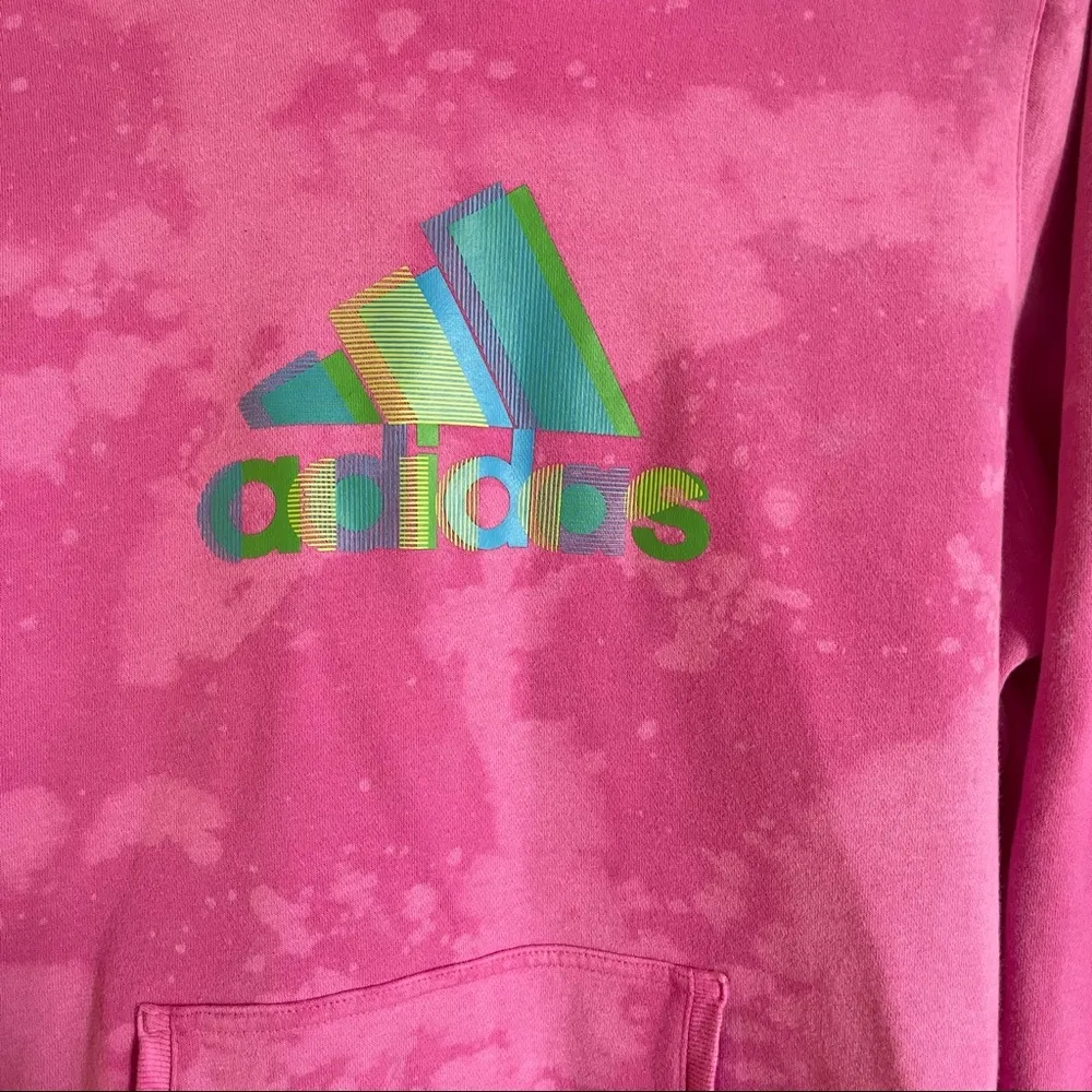 Adidas Custom One Of A Kind Reverse Dyed Graphic Hoodie SZ XL - Image 3