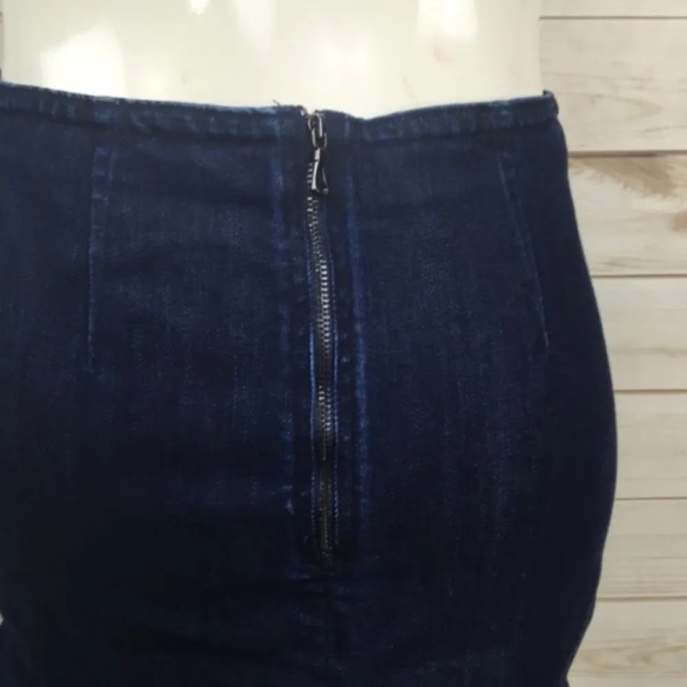 Anthropologie Denim Ruffle Bodycon Skirt - Image 6