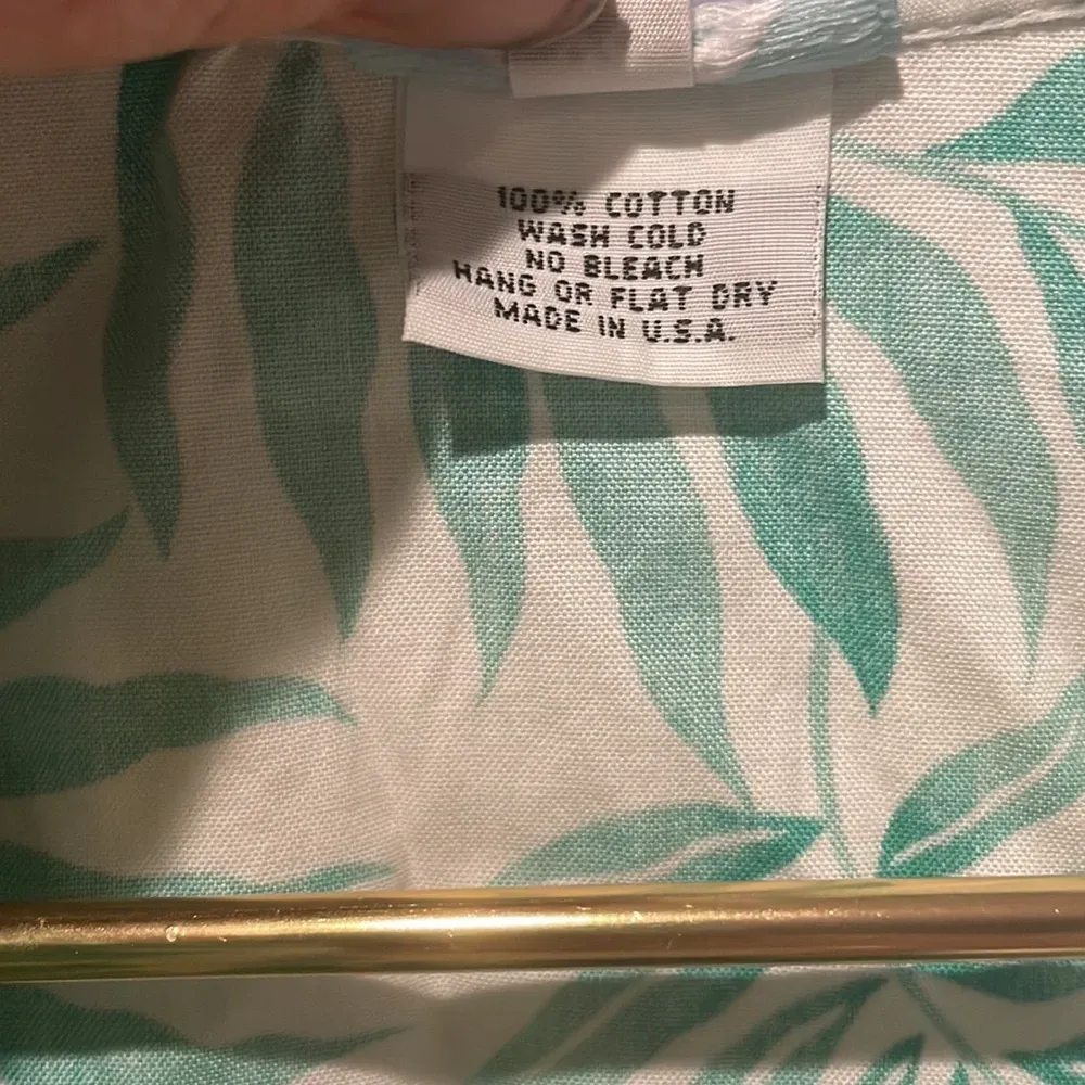 Devon Baer Fern Print‎ Ruffle Neck Top Green Size XS - Image 5