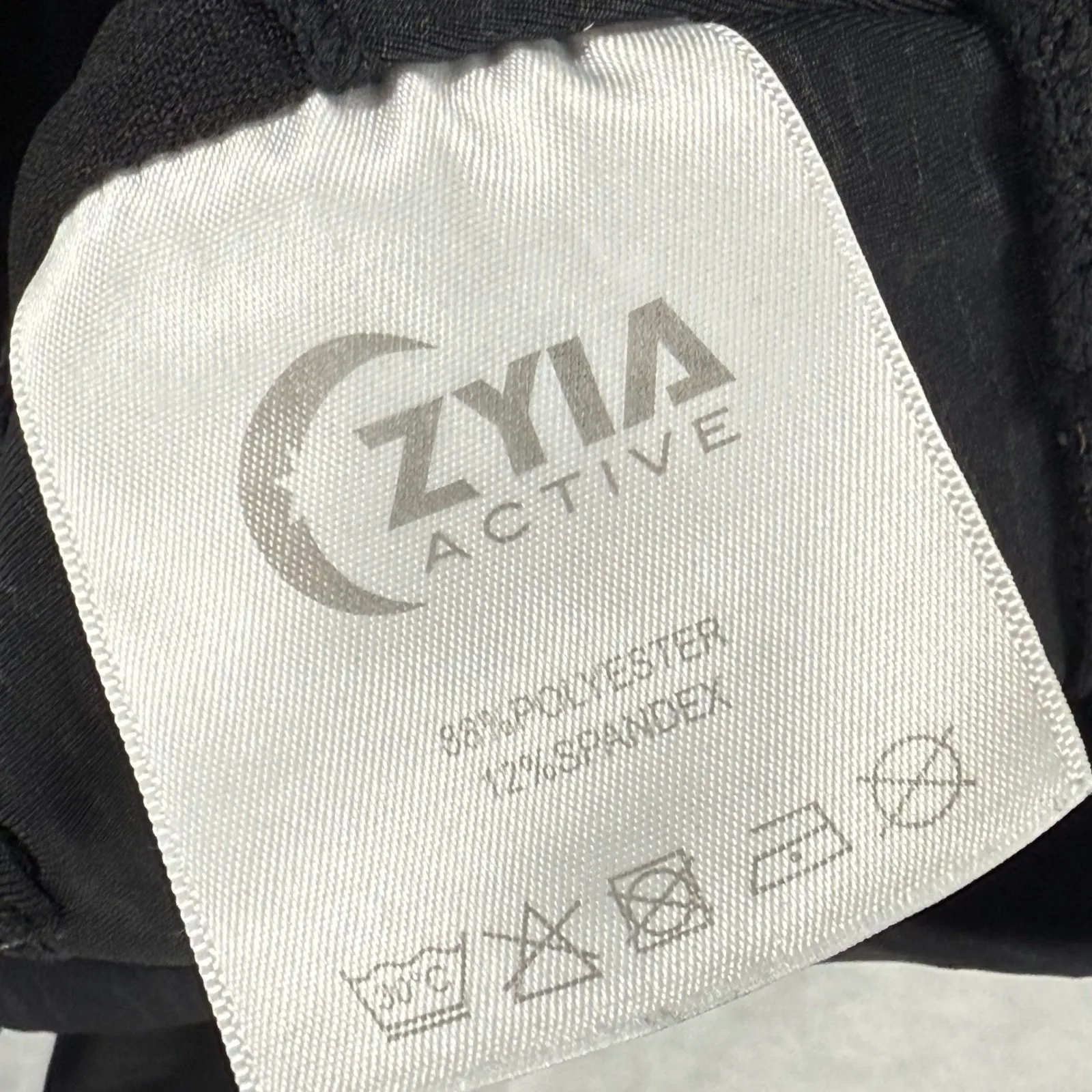 Zyia Active Black Racerback Mesh Insert Sports Bra Women's Size Large - Image 5