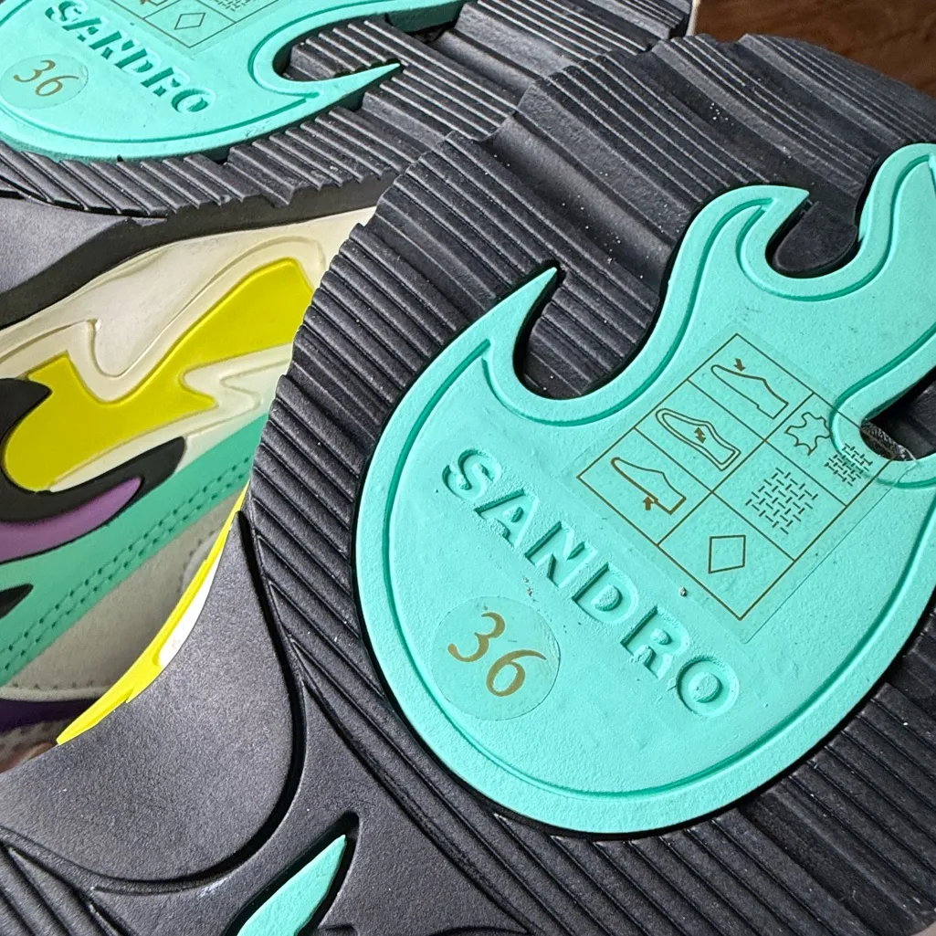 Sandro flame Parme sneakers Colorful Women's athletic shoes 36 athleisure casual - Image 13