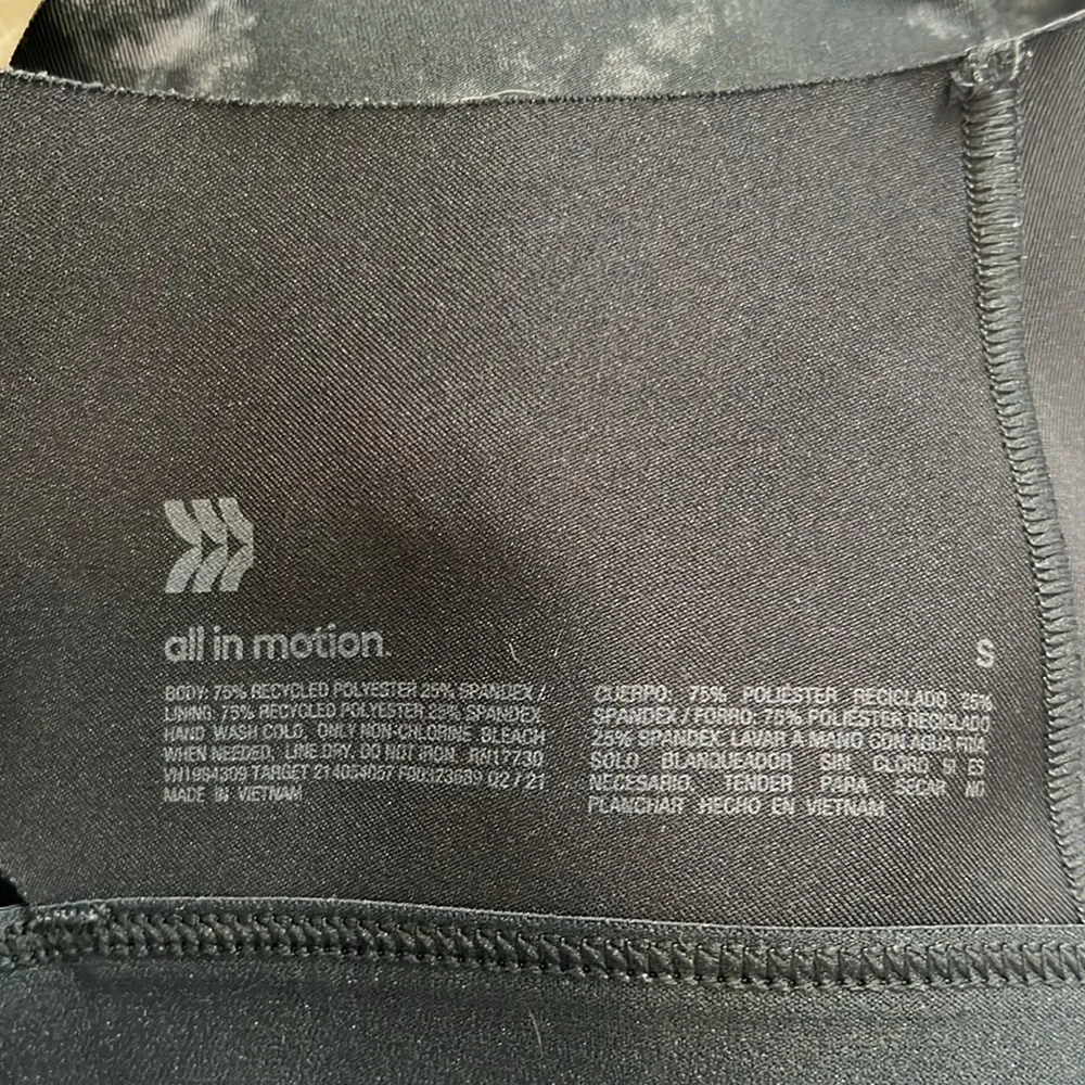 Sports Bra Color Black/Grey Print Size S P2P 13” EUC - Image 5