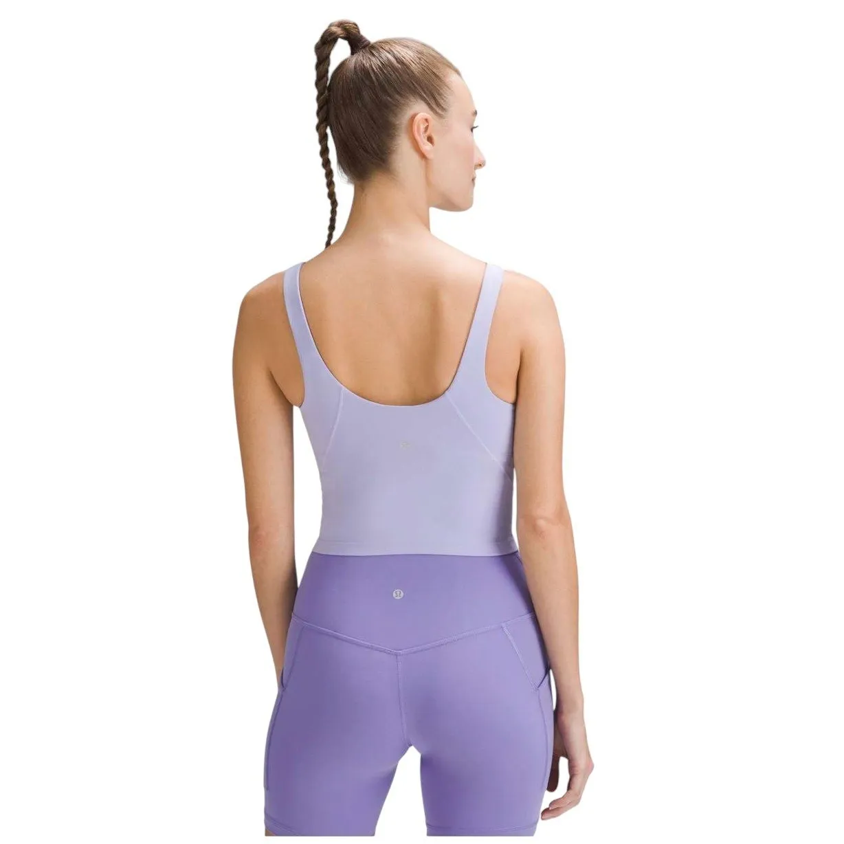 Lululemon Align Tank Top Lilac Smoke Size 10 V Neck Cropped Nulu Fabric W1DUDS - Image 5