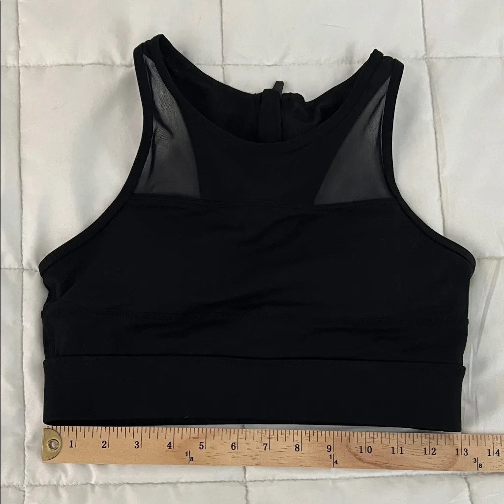 Zyia Black Mesh All Star Back Zip "One More Rep" Sports Bra Size Medium - Image 7