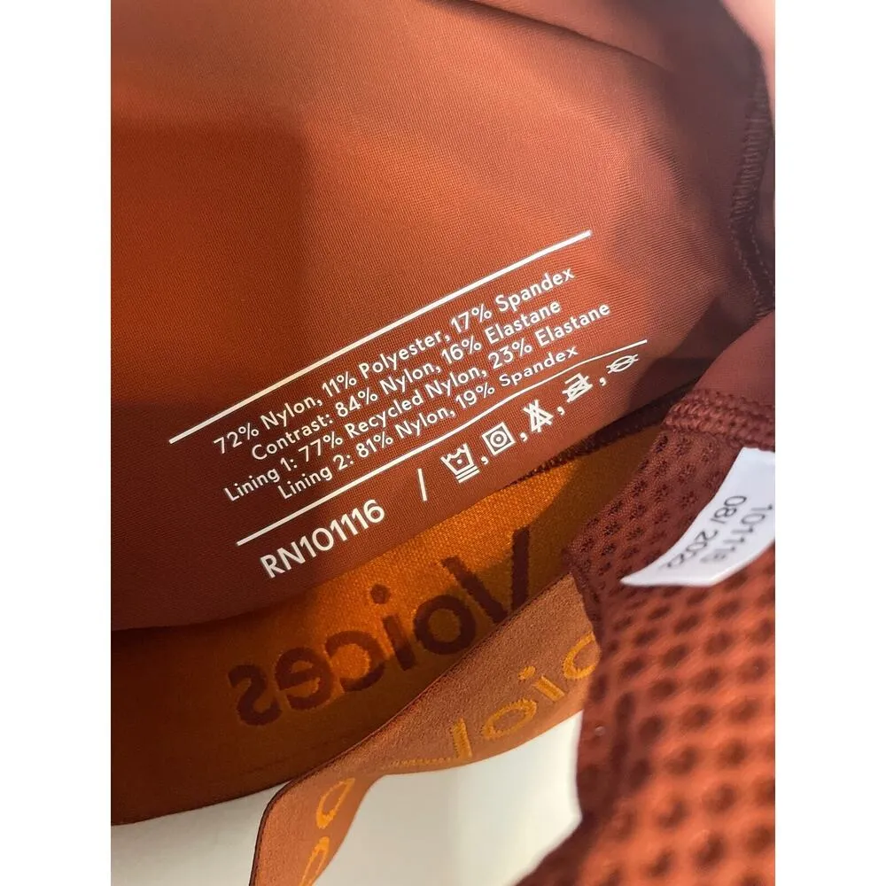 Outdoor Voices Women's Size XXS Sports Bra Rust Orange Activewear Racerback NWT - Image 5