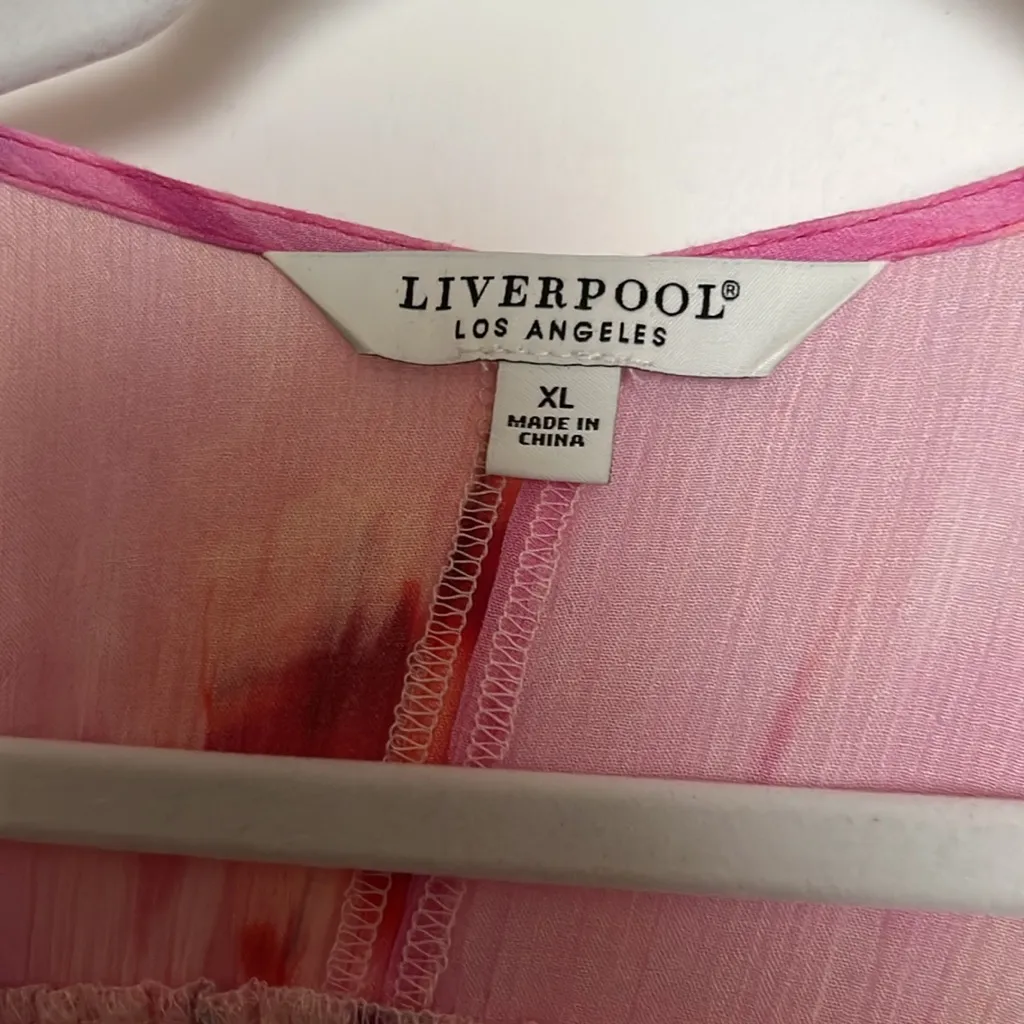 Liverpool Pink Multicolor Blouse Size XL - Image 2
