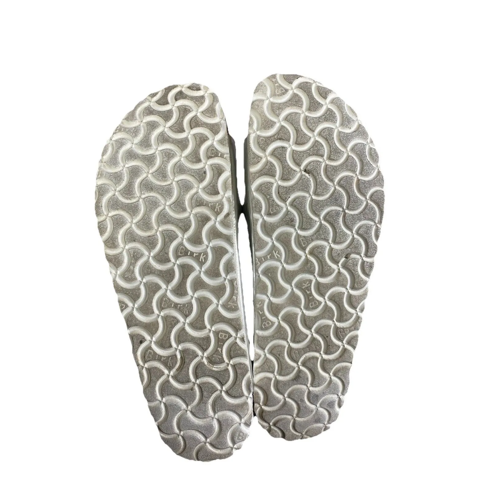 Birkenstock Women's Silver Metallic Leather Arizona Sandals Sz 40 W Sz 9 - Image 7