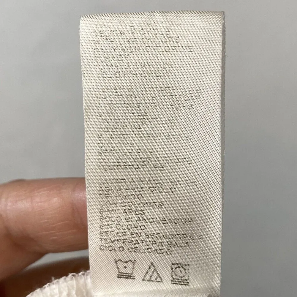 James Perse Women polo white short sleeve collar v-neck 100% cotton sz 2 - Image 8