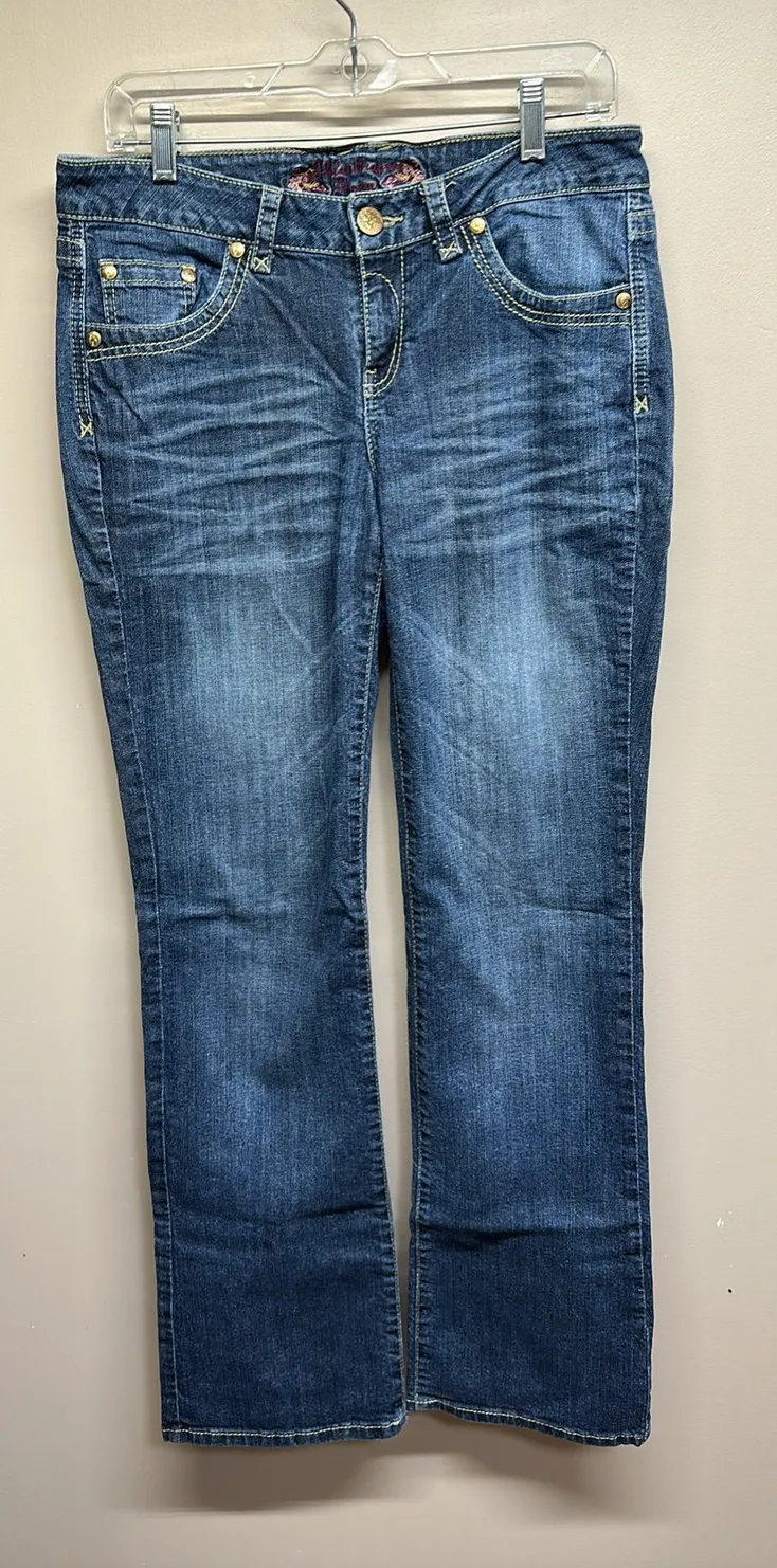 PhilanthropyJeans Bootcut Embellished Pockets Medium Wash Denim Size 32/14 Blue - Image 1
