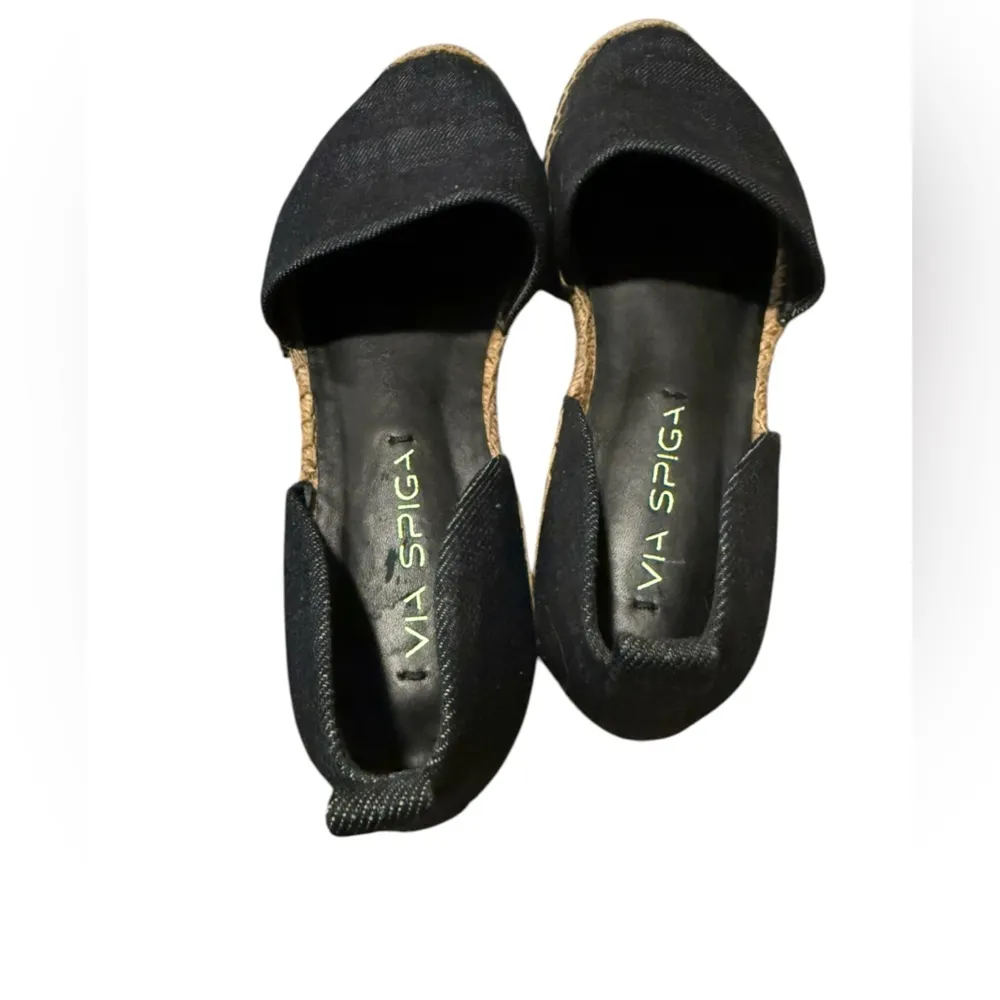 VIA SPIGA denim espadrille flat Brisa d’orsay vacation resort round toe shoe sz6 - Image 4