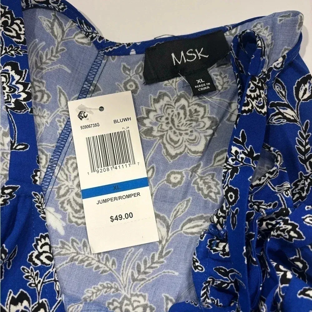 MSK Women’s Jumper Romper Size XL NWT Blue - Image 6