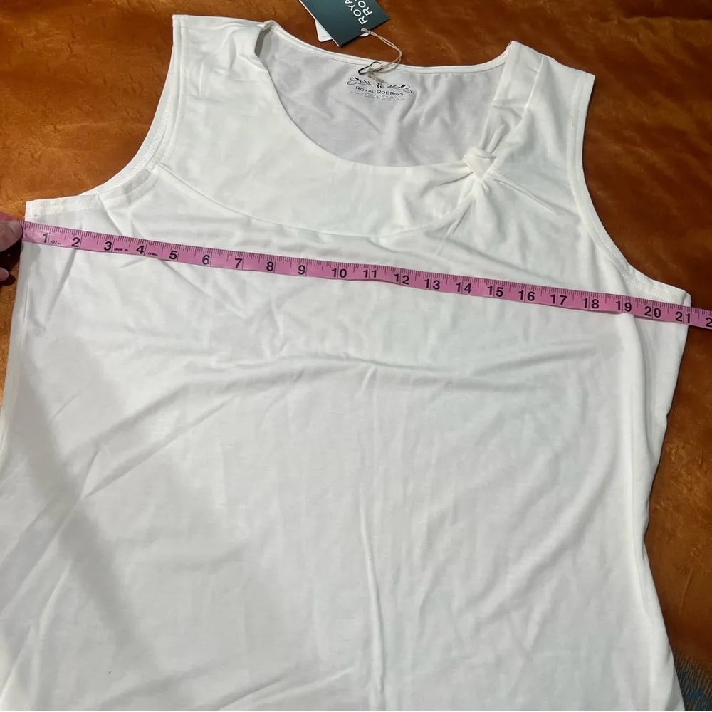 NWT Royal Robbins Essential Tencel White Sleeveless Tank Top XL - Image 8