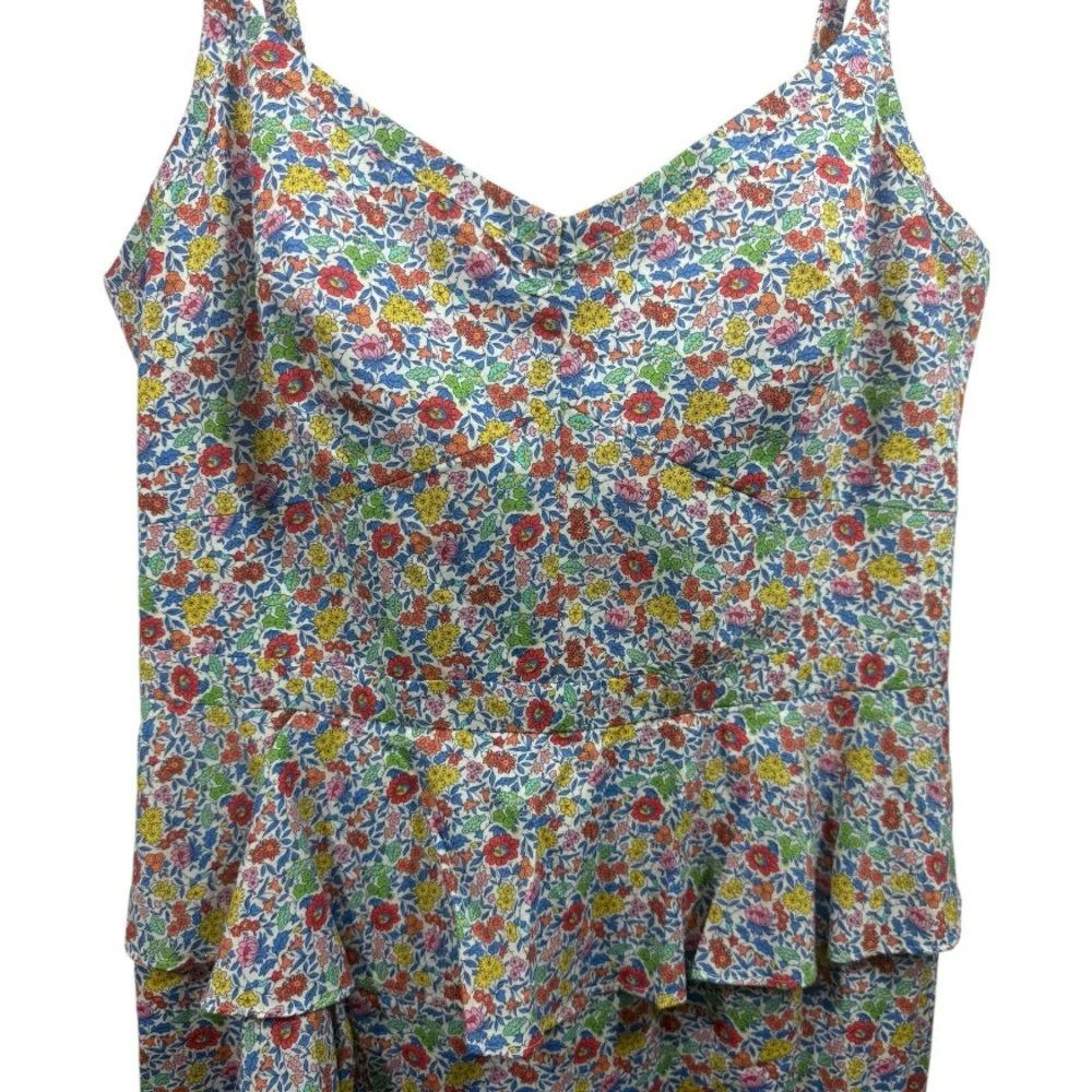 NWT J. Crew Liberty of London Ditsy Floral Ruffle Hem Sleeveless Dress Size 10‎ - Image 8