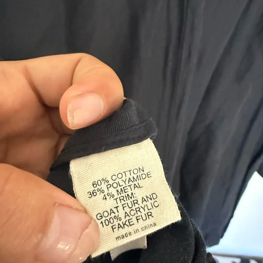 Lagence Black Long Coat with hood - Image 6