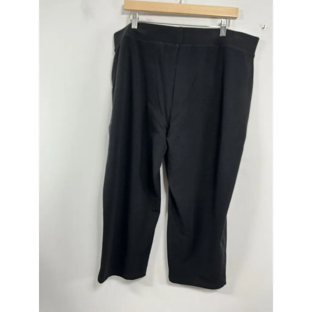 Womans Talbots Relaxed Pullon Capris XL Black - Image 2