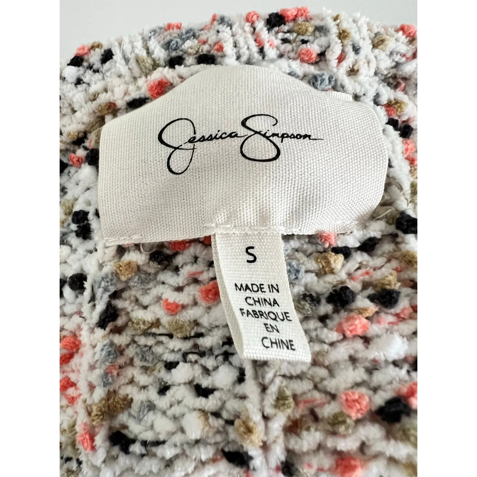 Jessica Simpson Multicolor Long Sleeve Knit Sweater Small - Image 6