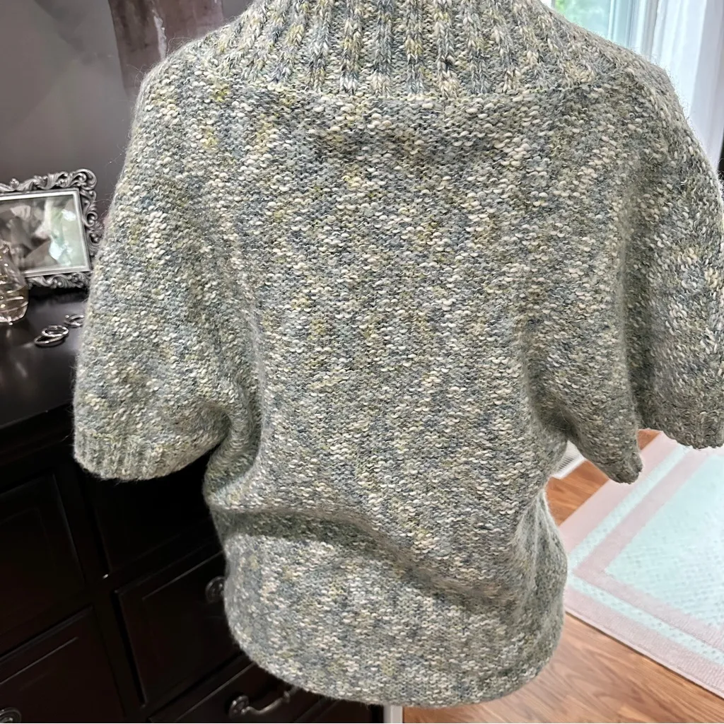 Kensie Alpaca Blend Off-Shoulder Cowl Neck Sweater Soft Melange Knit Size M - Image 7