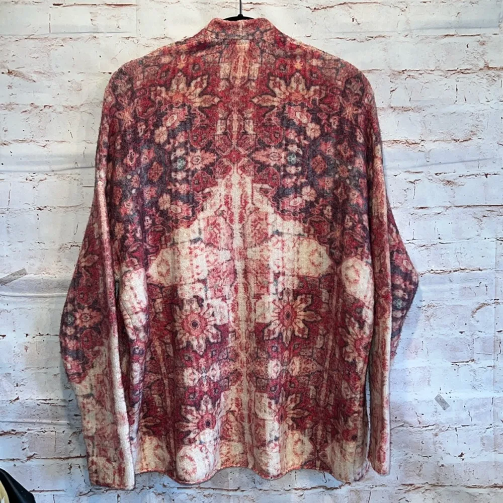 Anthropologie Natalia Floral Intarsia Cardigan Sweater Sz S Akemi Kin open front - Image 6