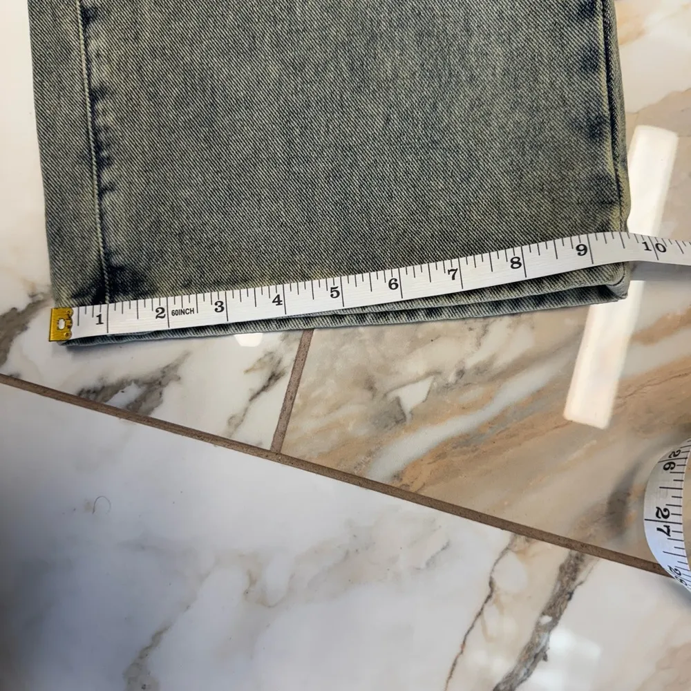 SHAPE INDIGO VINTAGE WASH WASHED DENIM WIDE LEG JEANS - Image 5