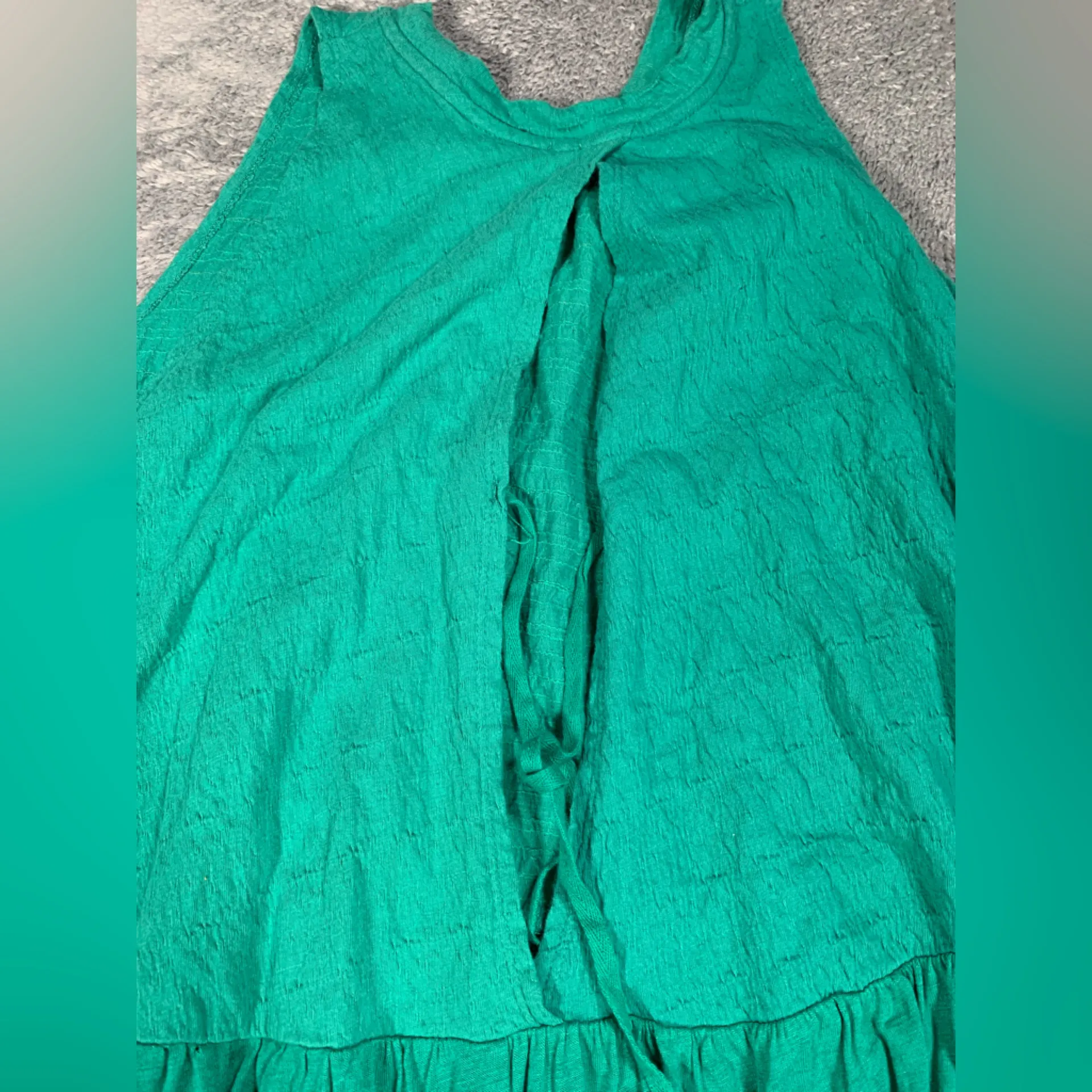 Free people green tunic/mini dress medium - Image 5