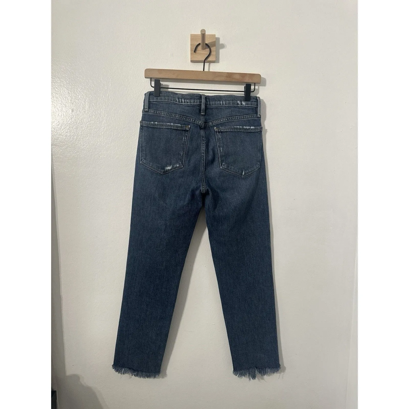 Frame Denim Le Nouveau Straight Women’s Jeans Fringe Hem Sz 27 - Image 5