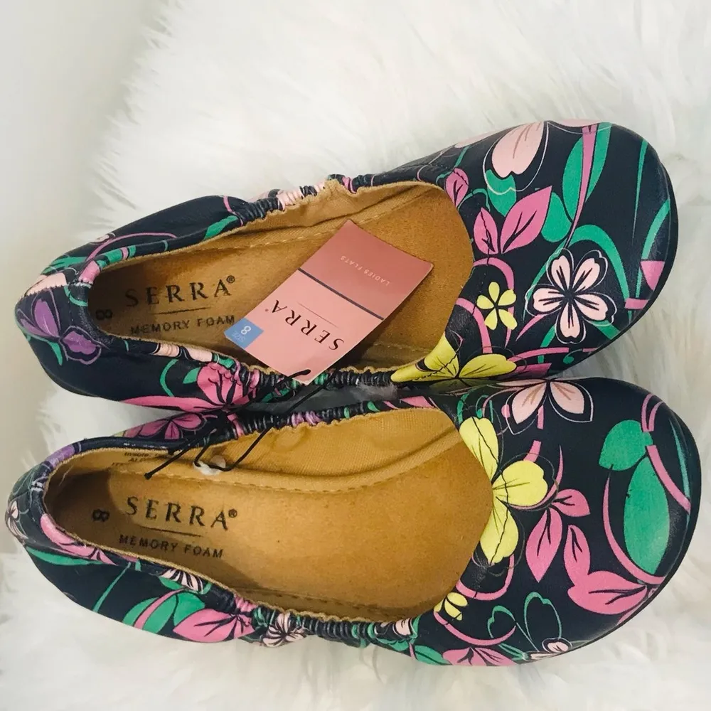 NWT Serra Memory Foam Floral Ballet Flats Size 8 - Image 48